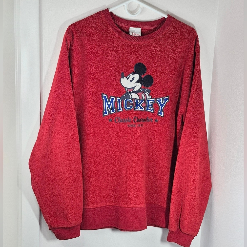 Disney Store Mickey Mouse Classic Character Fleece Sweatshirt Adult Size M